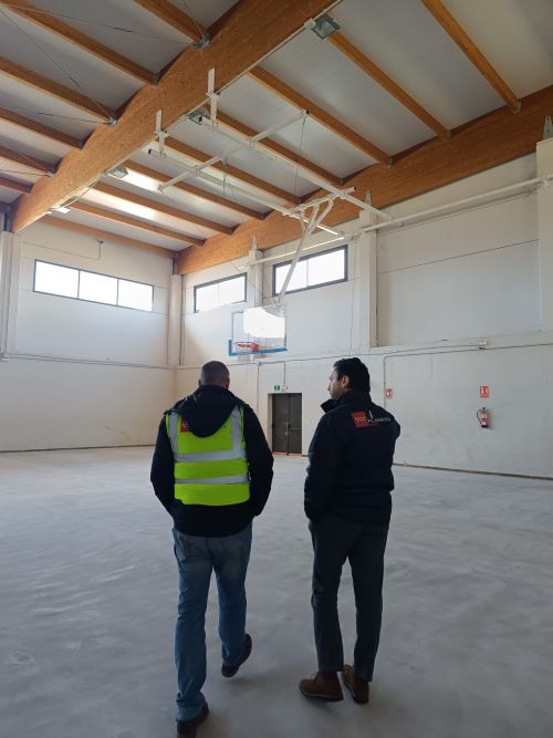 Visita obras polideportivo municipal