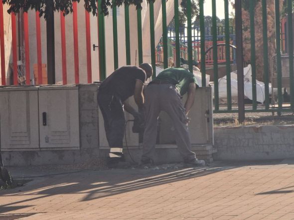 Reparación tubería polideportivo
