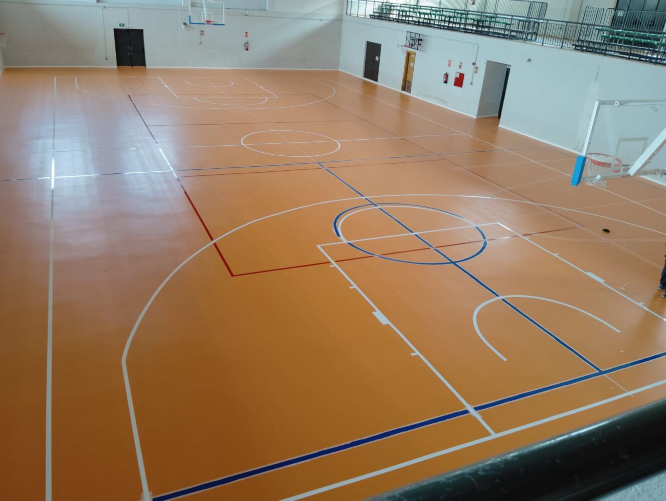 Polideportivo restaurado tras la DANA