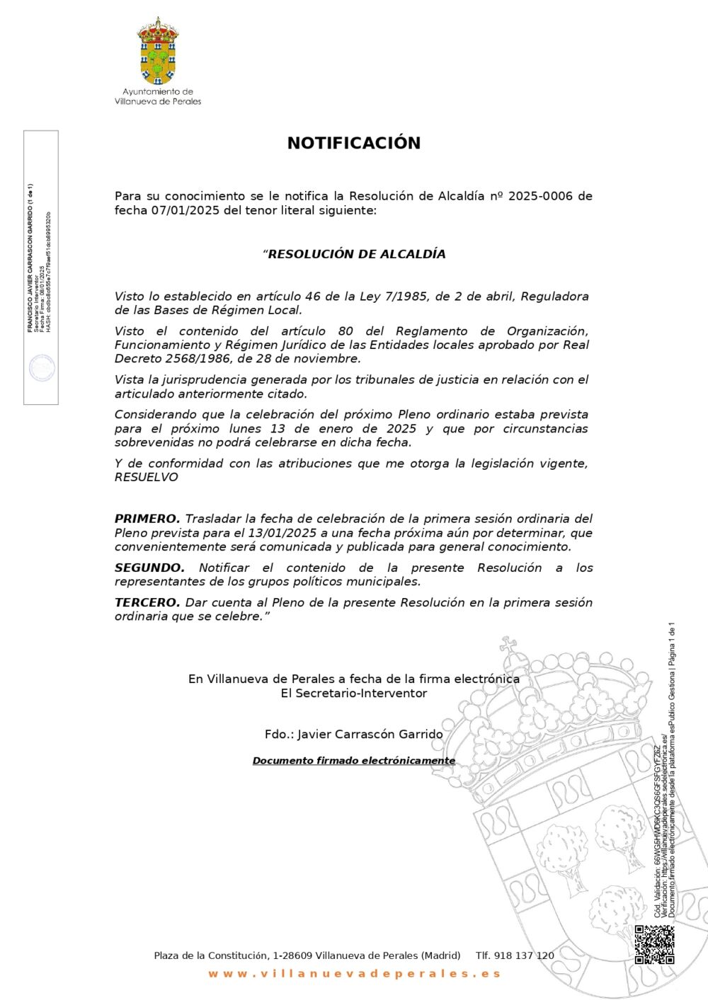 Comunicado resolución oficial pleno25