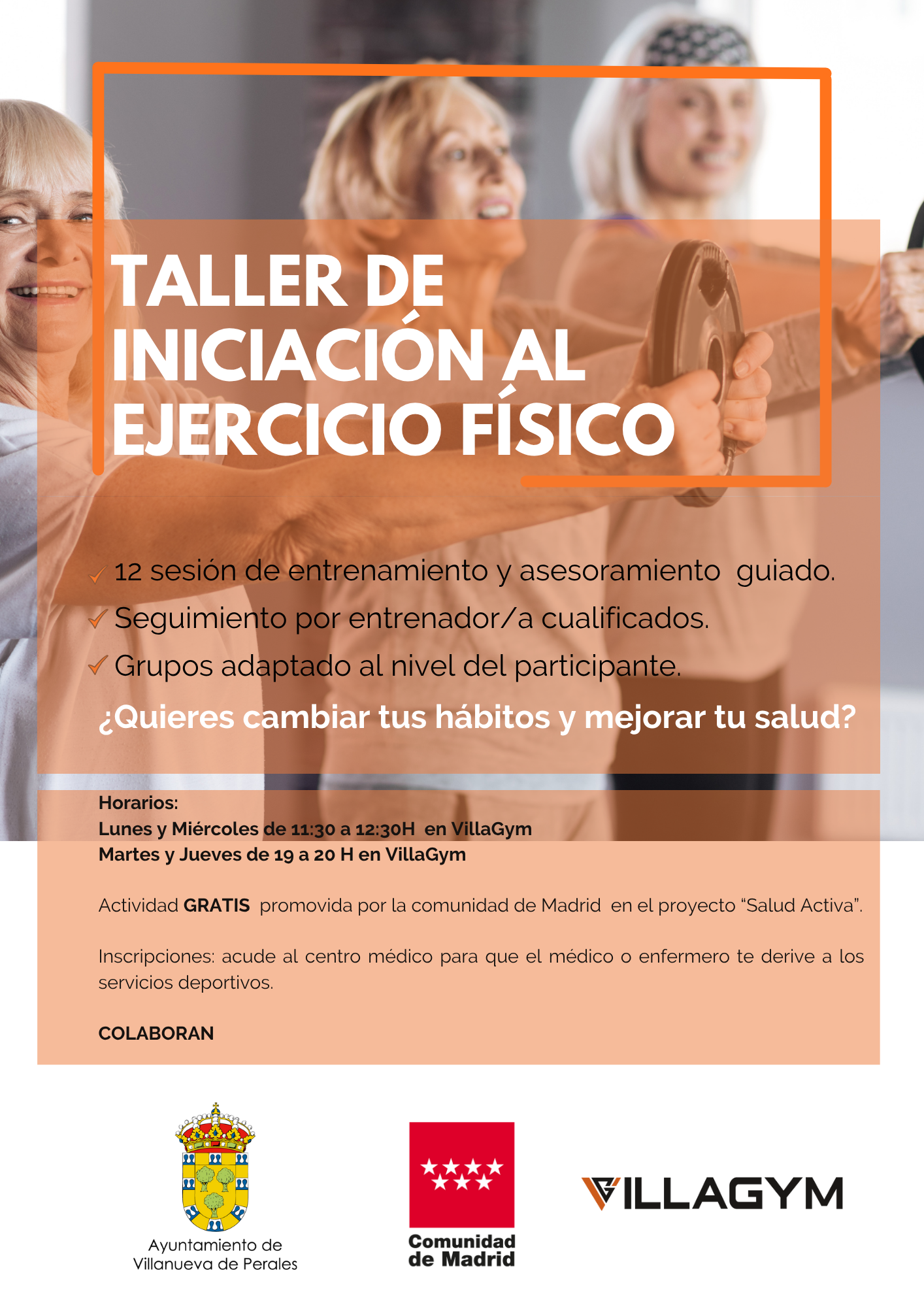 Cartel tallers Iniciación VP 25-26 Villanueva Saludable25-26