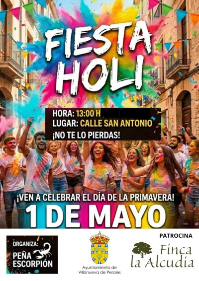 Fiesta HOLI en Villanueva de Perales